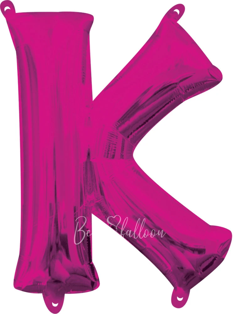 40" بالون هيليوم فويل حرف K اللون فوشيا لامع