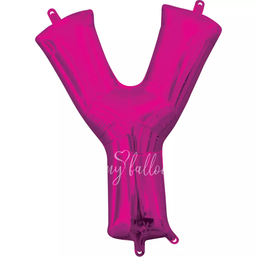 40" Шар из фольги Буква Y фуксия глянец