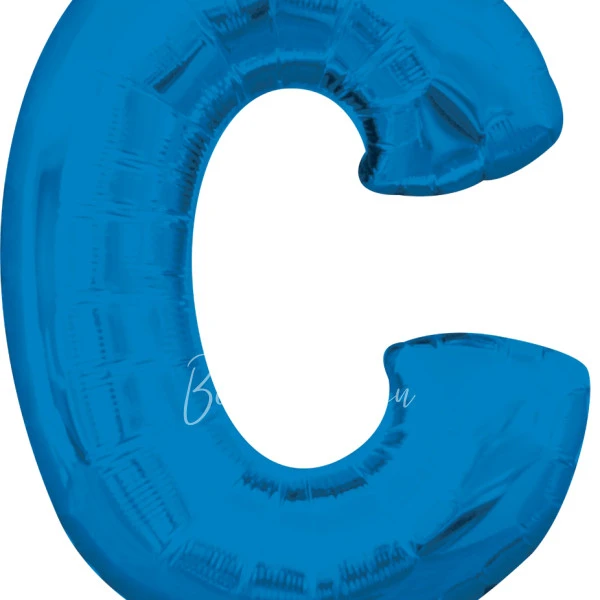 40" بالون هيليوم فويل حرف C اللون أزرق لامع