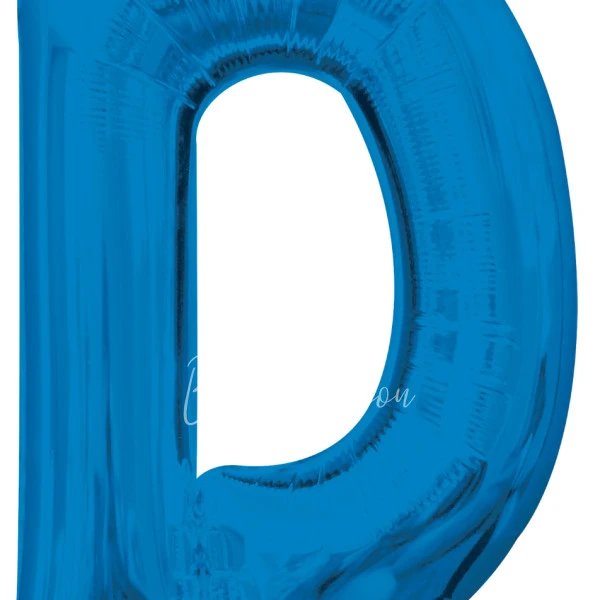 40" بالون هيليوم فويل حرف D اللون أزرق لامع