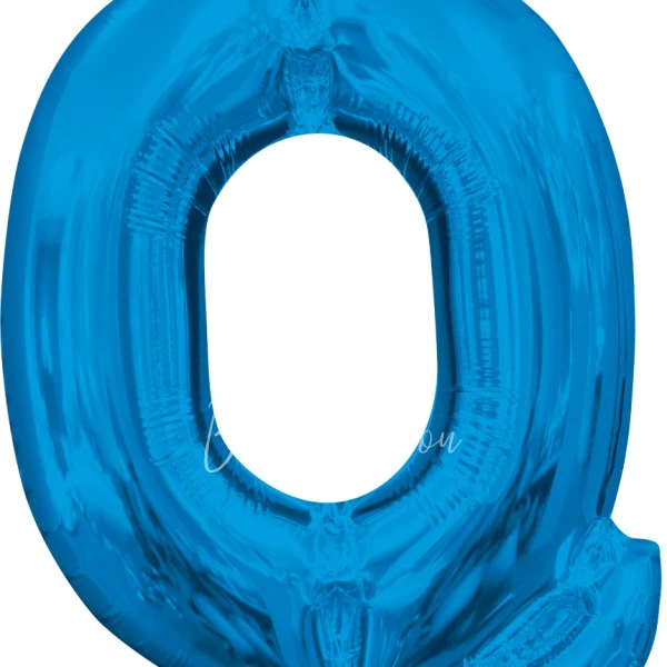 40" بالون هيليوم فويل حرف Q اللون أزرق لامع