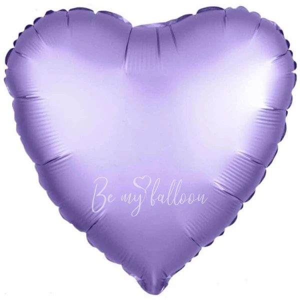 19" Helium foil satin Lilac Heart balloon