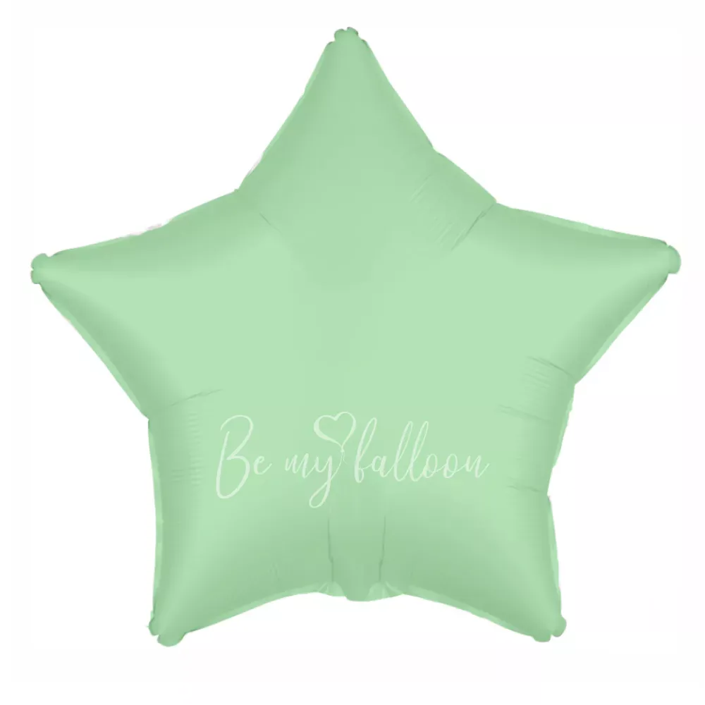 21" Helium foil satin Lime Star balloon