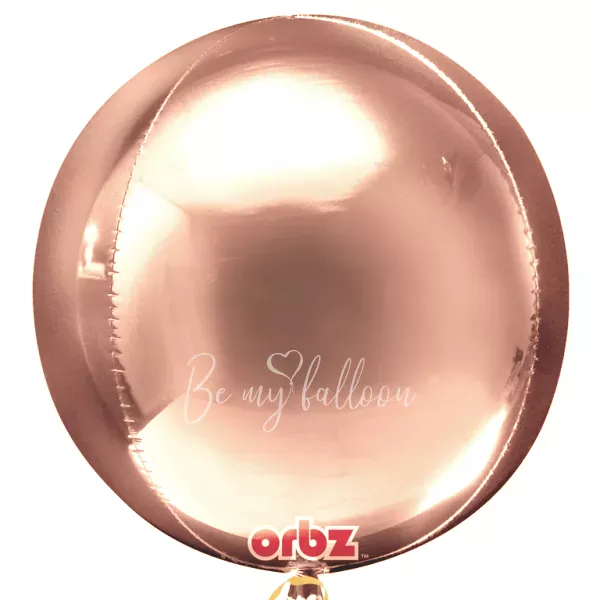 16" Helium foil gloss Rose gold 3D Sphere balloon
