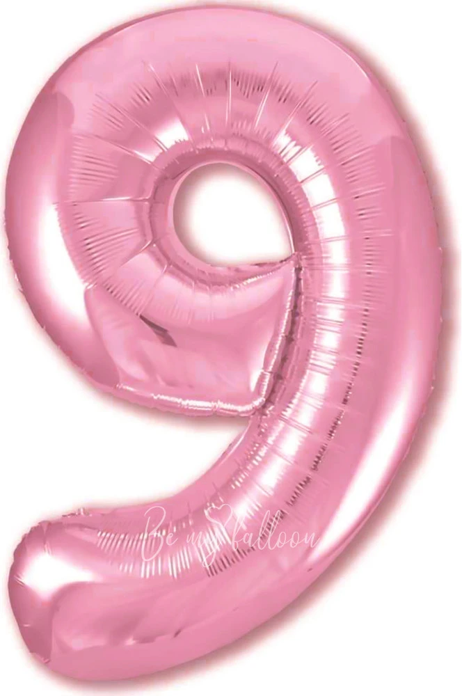 40" Helium foil gloss Pink Number 9 balloon