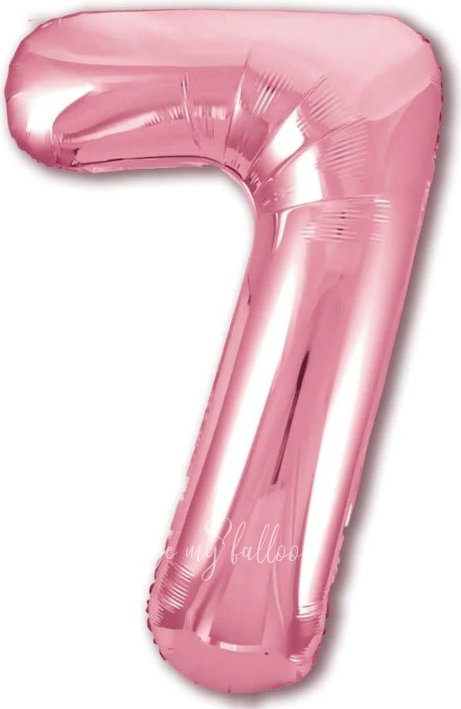 40" Helium foil gloss Pink Number 7 balloon