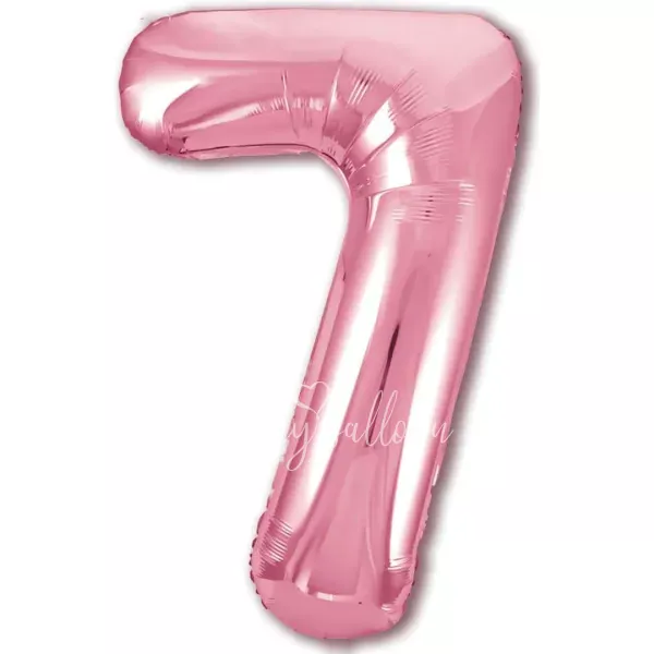 40" Helium foil gloss Pink Number 7 balloon