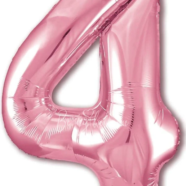 40" Helium foil gloss Pink Number 4 balloon