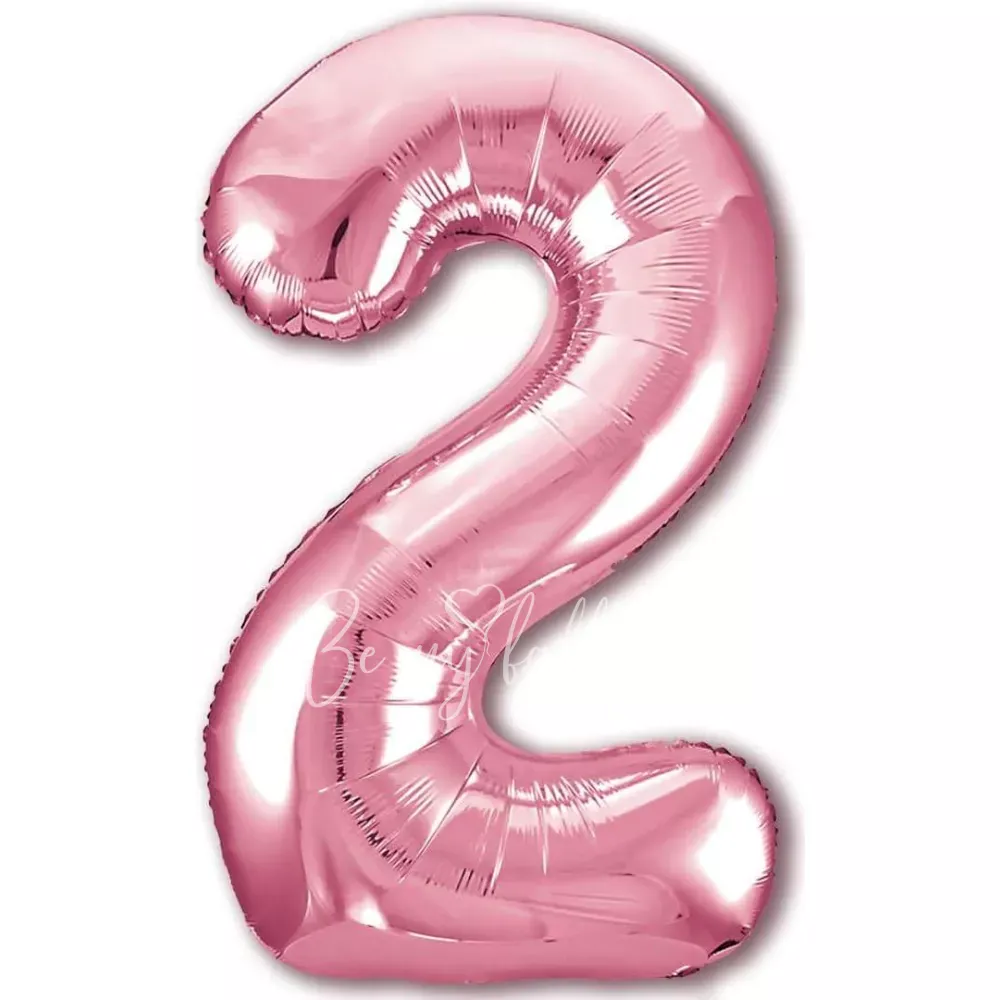 40" Helium foil gloss Pink Number 2 balloon