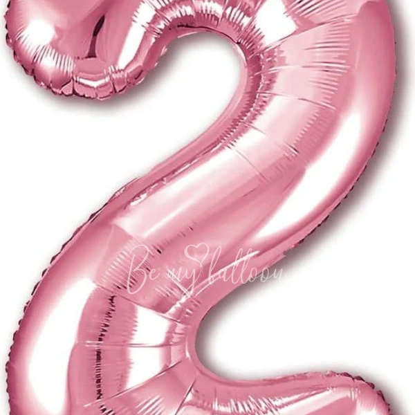 40" Helium foil gloss Pink Number 2 balloon