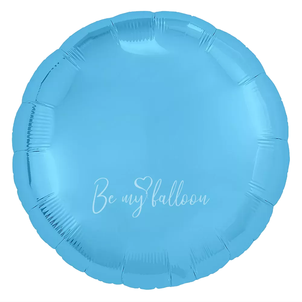 18" Helium foil gloss Light blue Round balloon