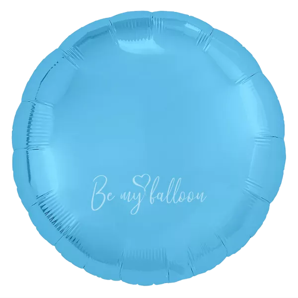 18" Helium foil gloss Light blue Round balloon