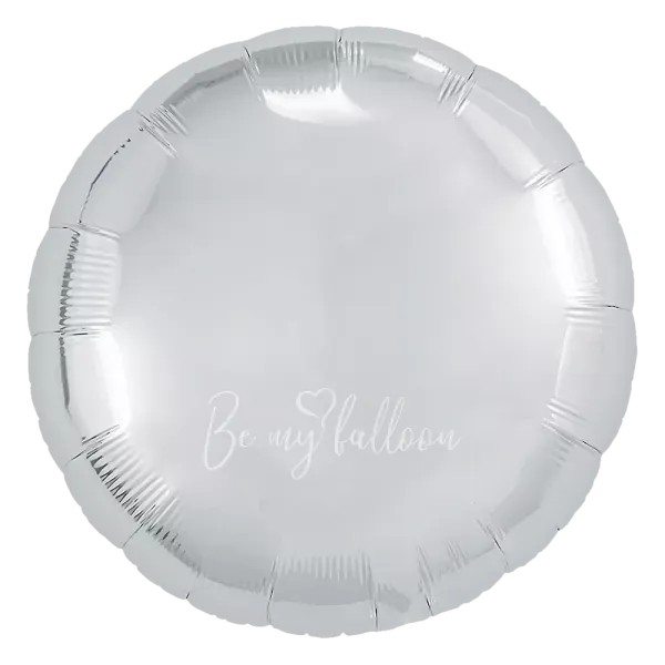 18" Helium foil gloss Silver Round balloon