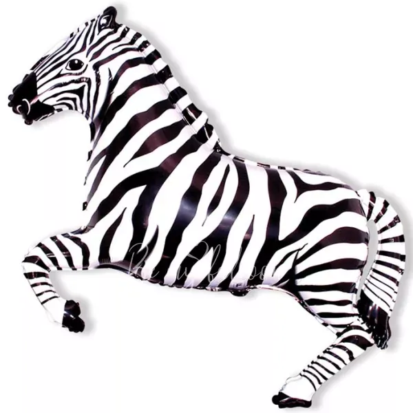 42" Helium foil Zebra balloon