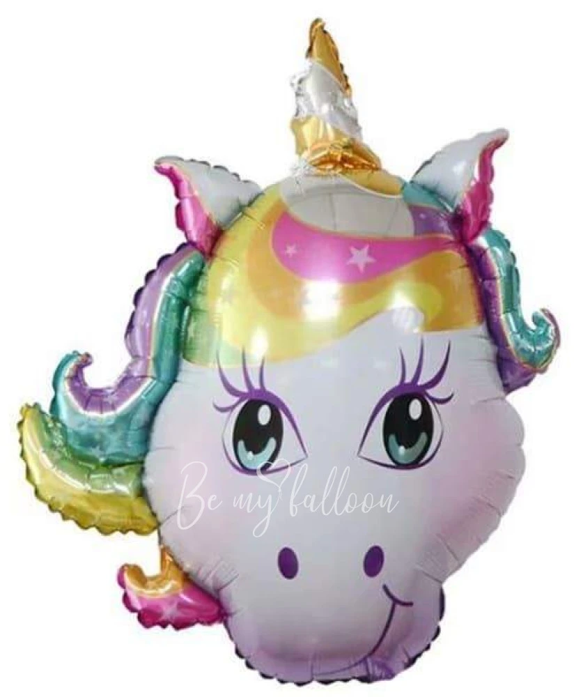 30" Helium foil Unicorn Head balloon