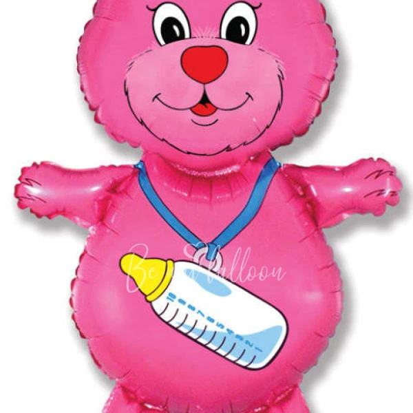 37" Helium foil Baby bear girl balloon