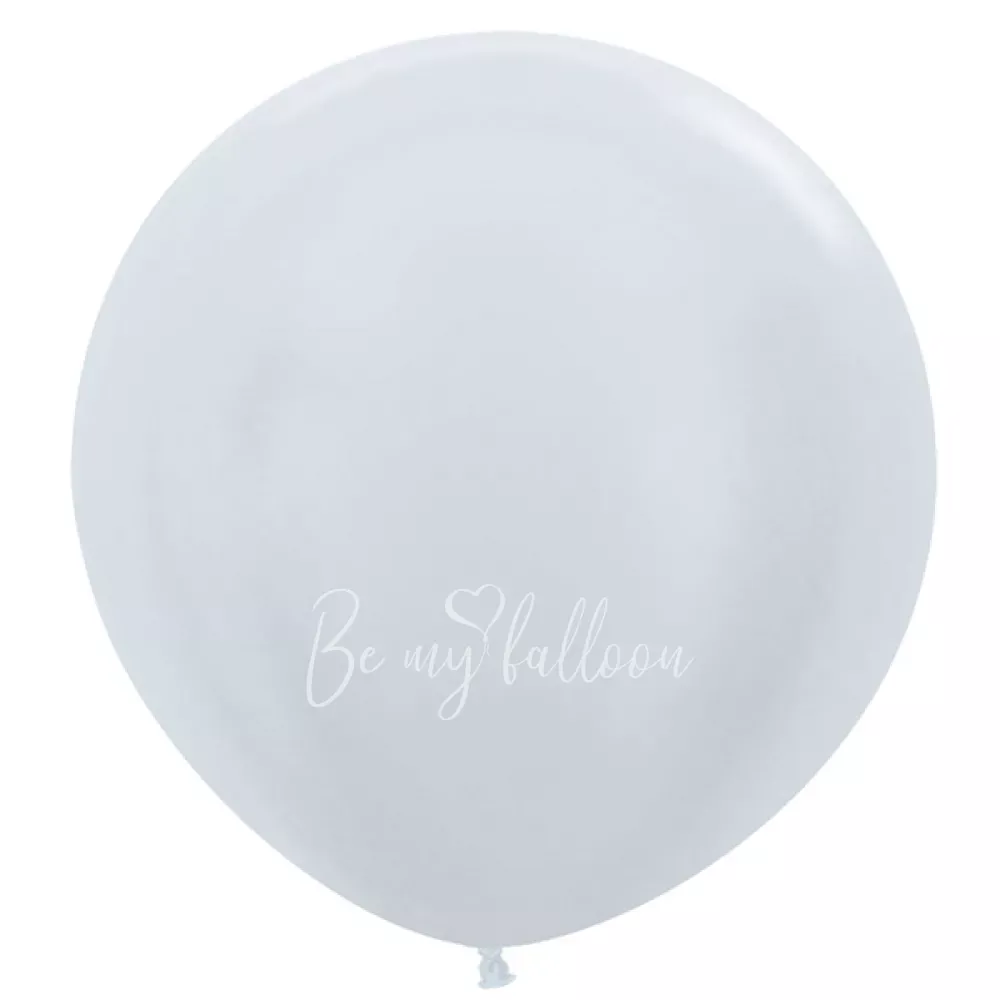 24" Helium pearl silver 406 plain balloon