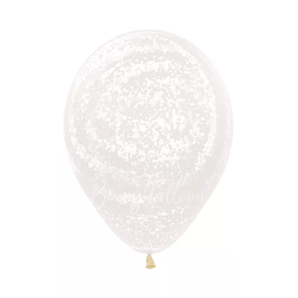12" Helium latex White Graffiti marble balloon