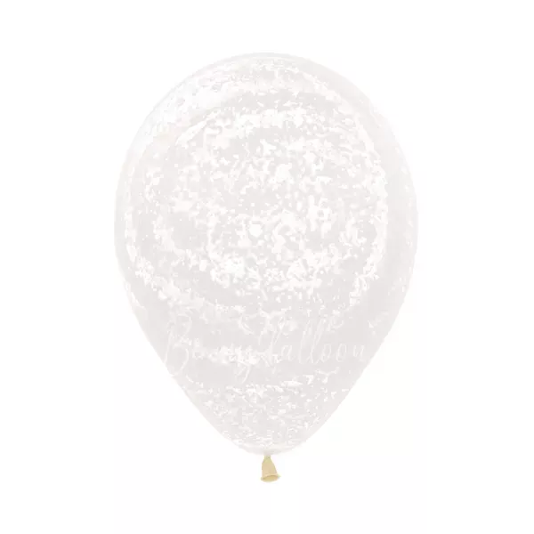 12" Helium latex White Graffiti marble balloon