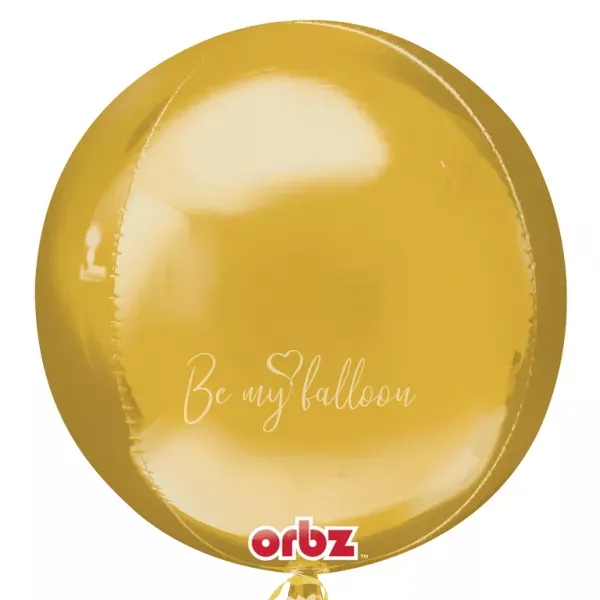 16" Helium foil gloss Gold 3D Sphere balloon