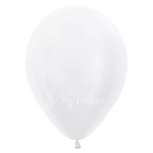 12" Helium pearl white 406 plain balloon