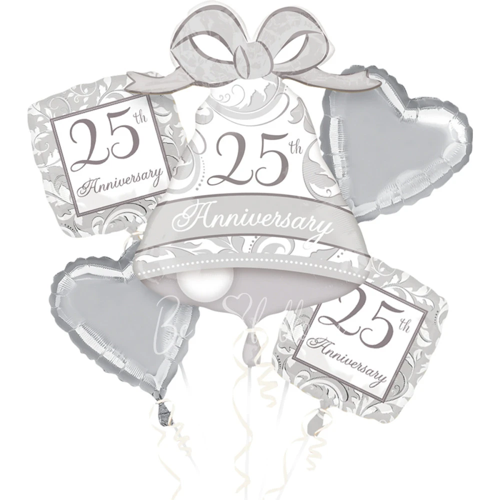 Silver bell 25th Anniversary! Balloon bouquet