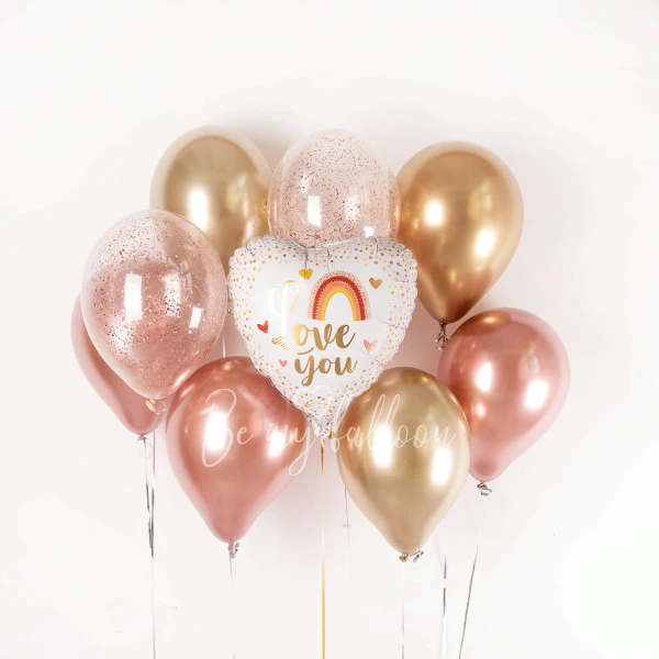 Love you! Valentines Balloon Bouquet