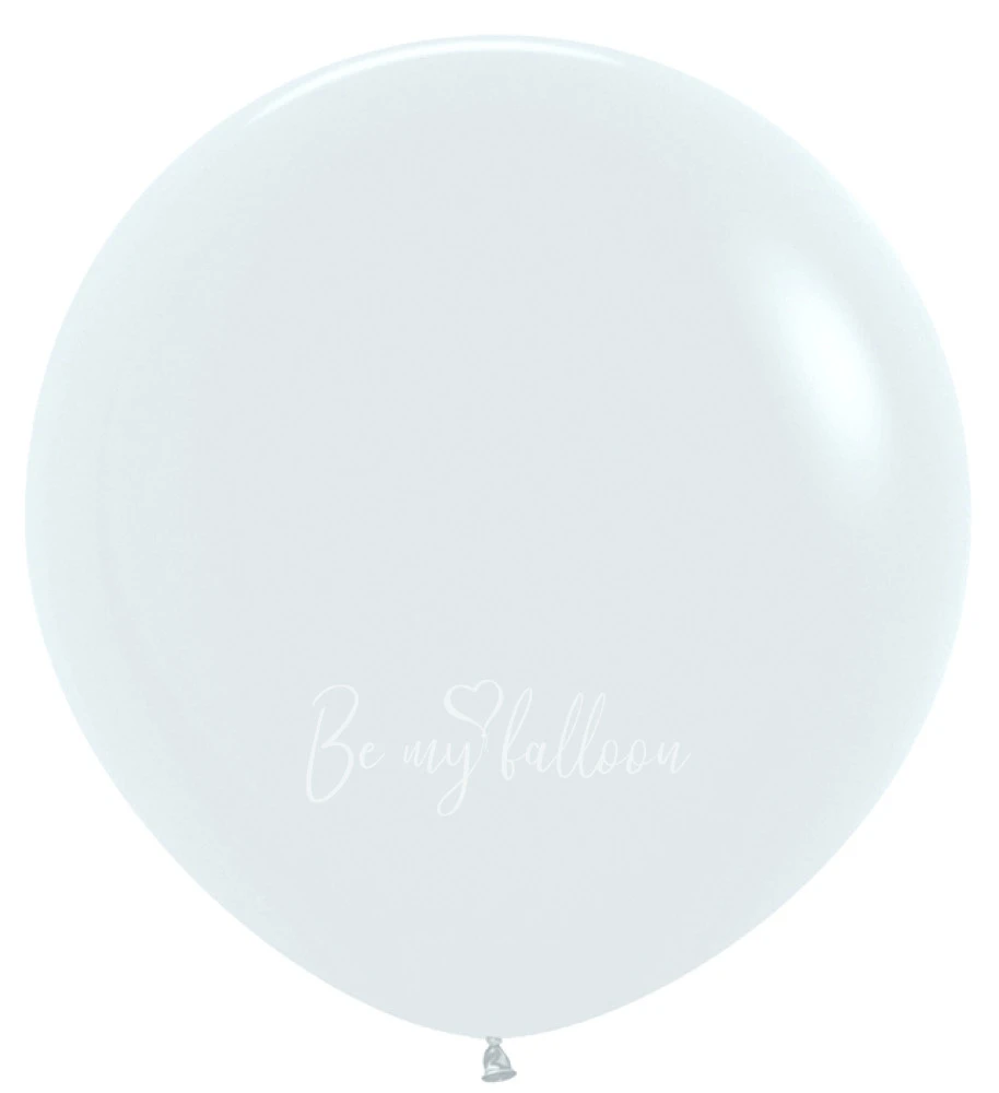 36" Helium fashion white 005 plain balloon
