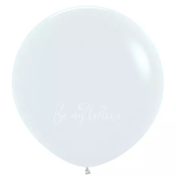 24" Helium fashion white 005 balloon