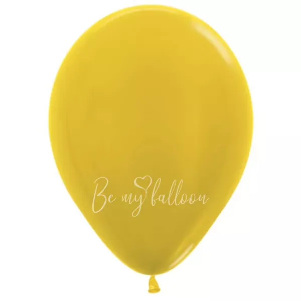 12" Helium metallic yellow 520 plain balloon