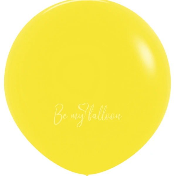 24" Helium fashion yellow 020 plain balloon